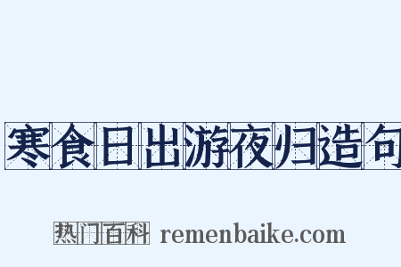 寒食日出游夜归造句是什么意思的图片